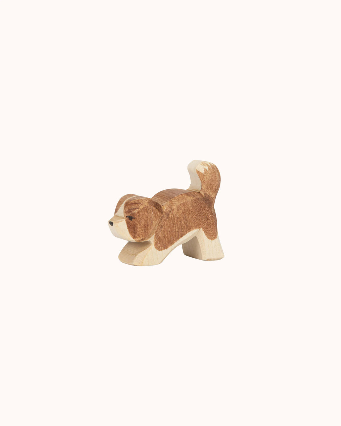 Wooden Figure small St. Bernard head down