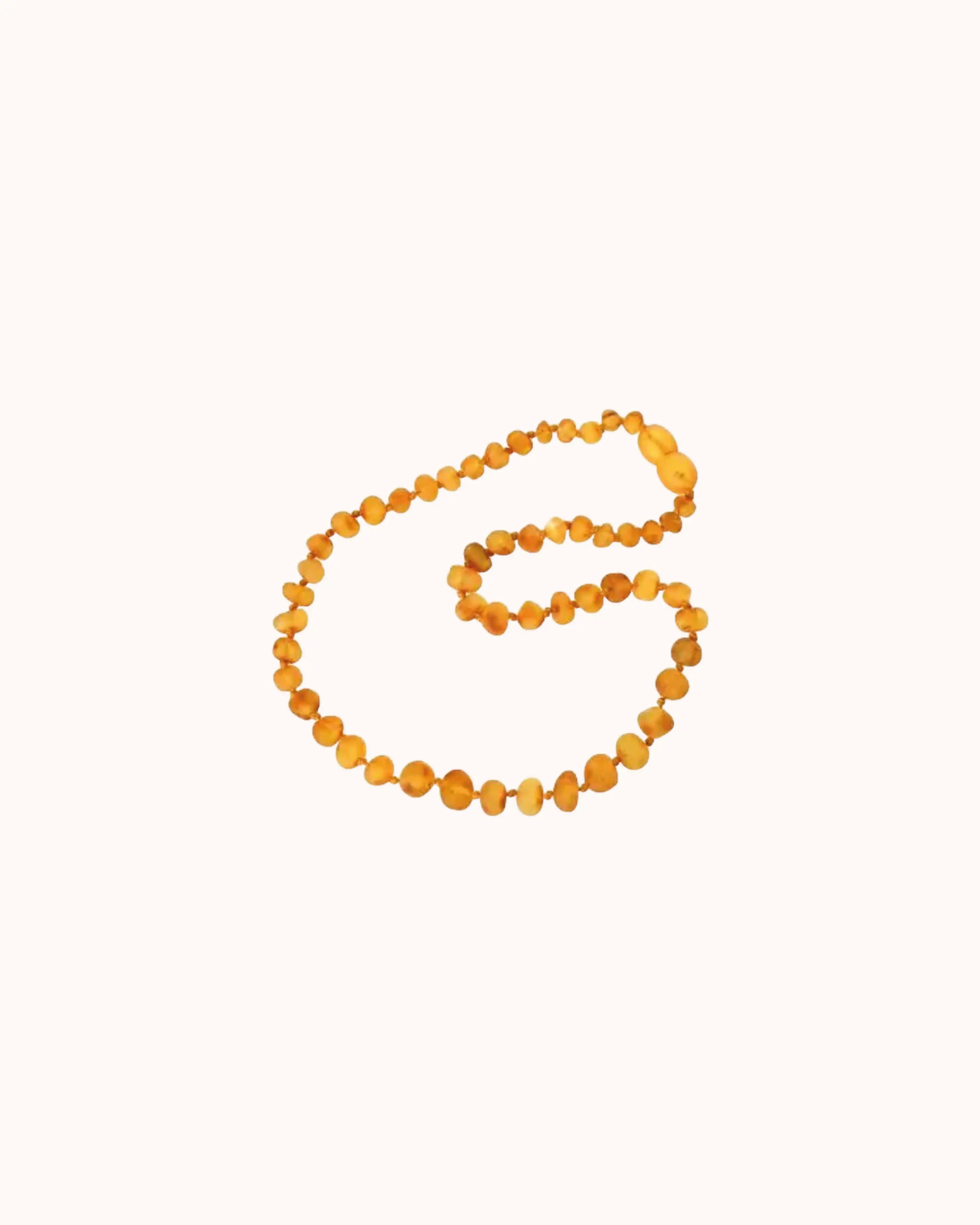 Zahnhilfe, Barock Halskette aus baltischem Bernstein