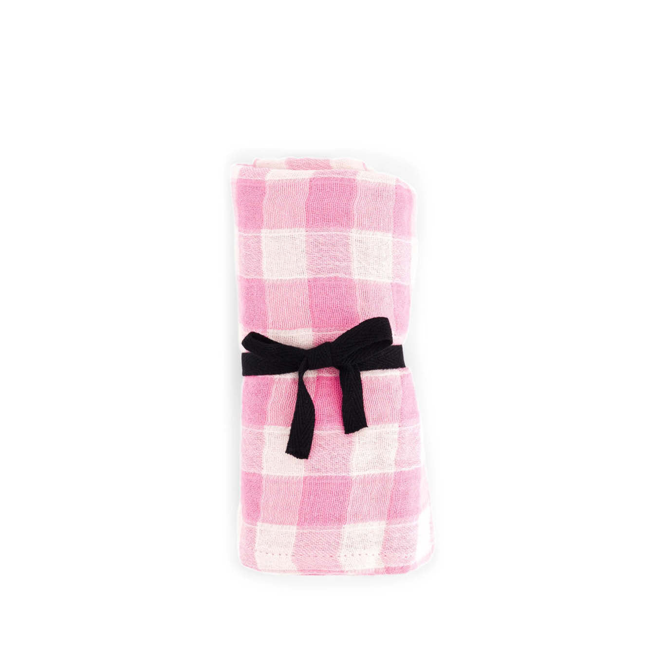 Musselin Swaddle Bianca in gingham pink