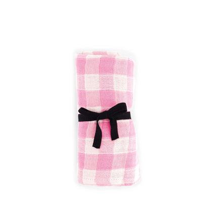 Muslin Swaddle Bianca in gingham pink