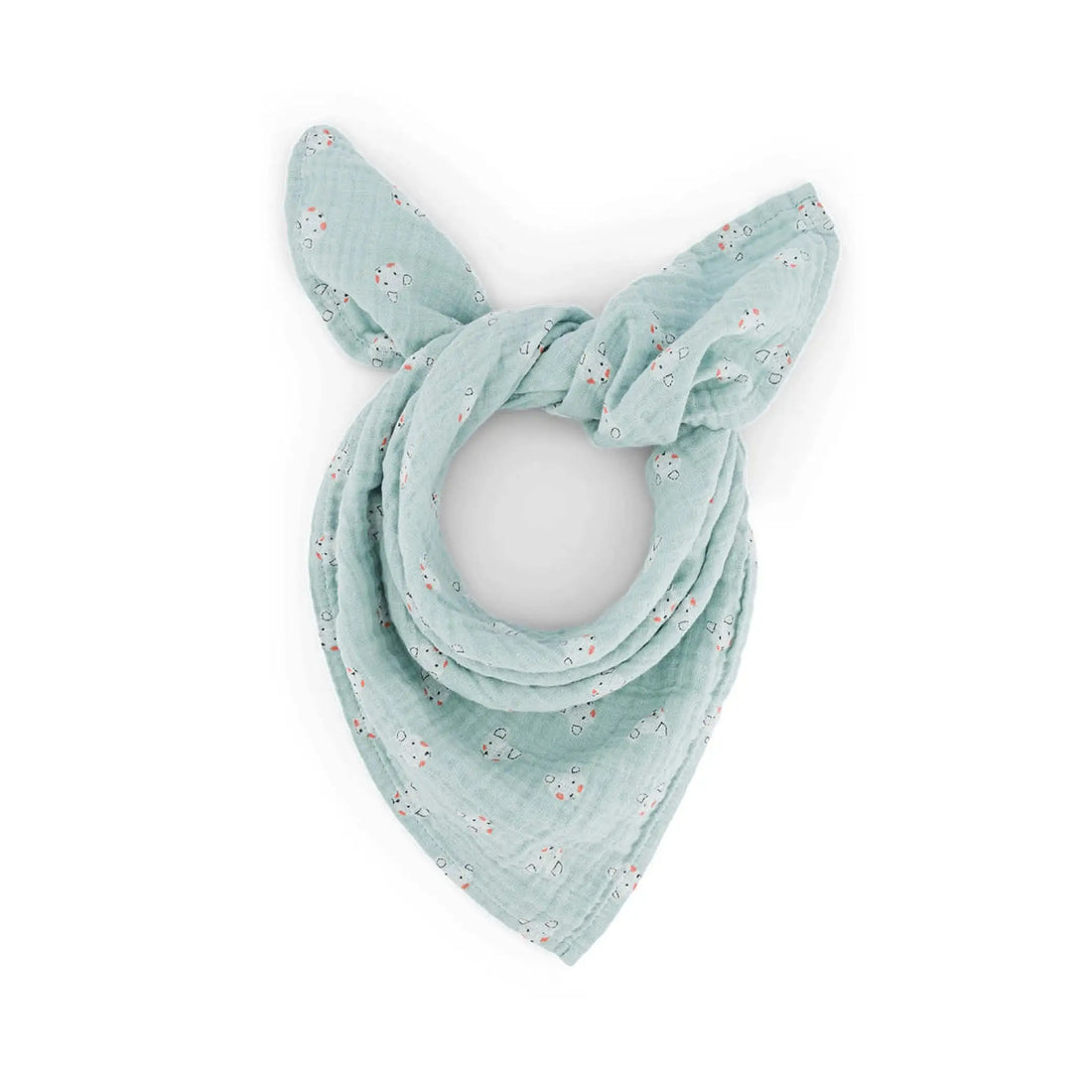 Musselin Swaddle Bianca Teddy blue