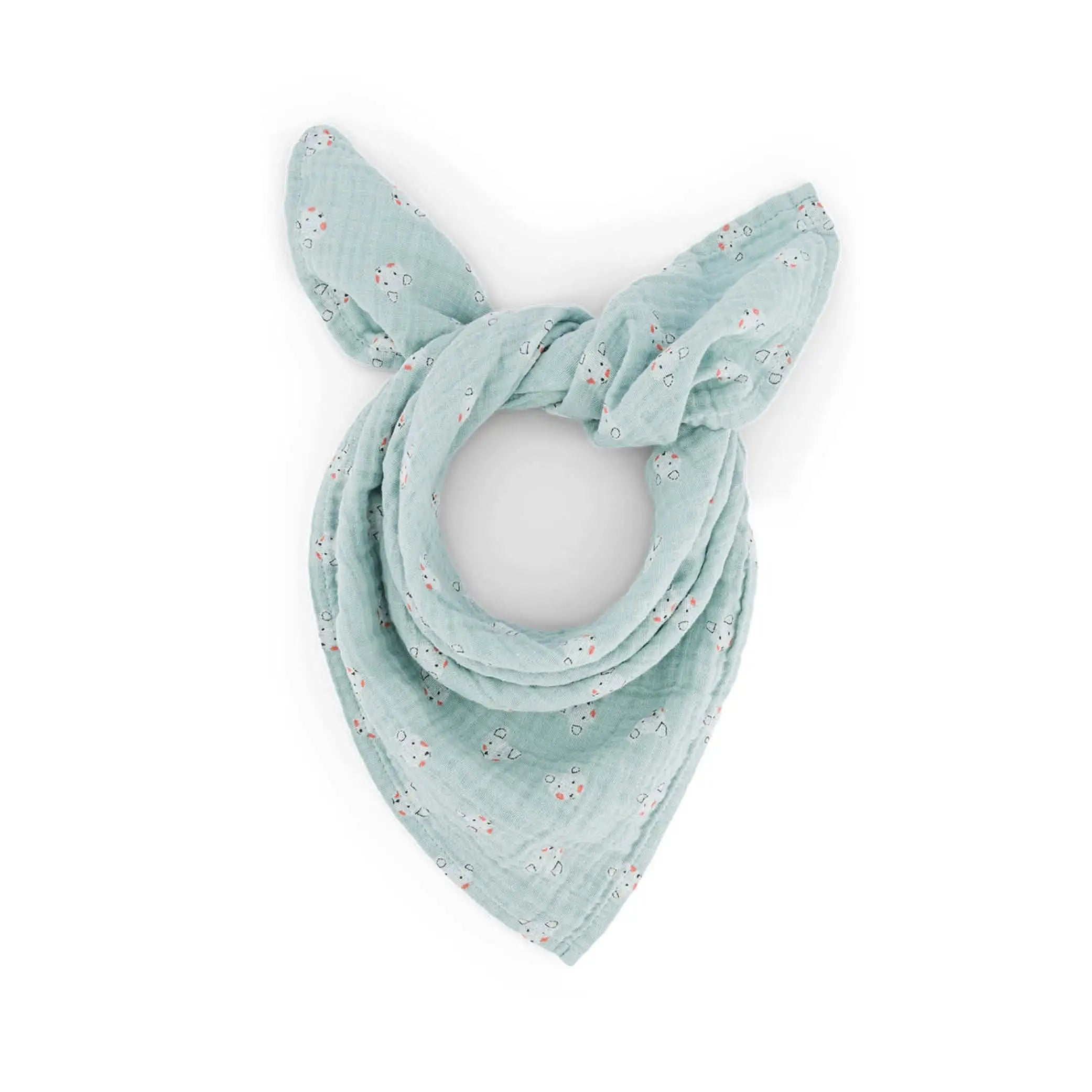 Musselin Swaddle Bianca Teddy blue