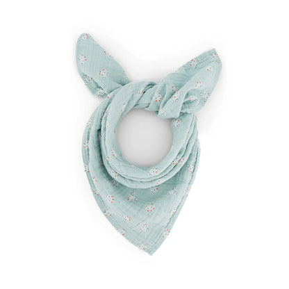 Musselin Swaddle Bianca Teddy blue