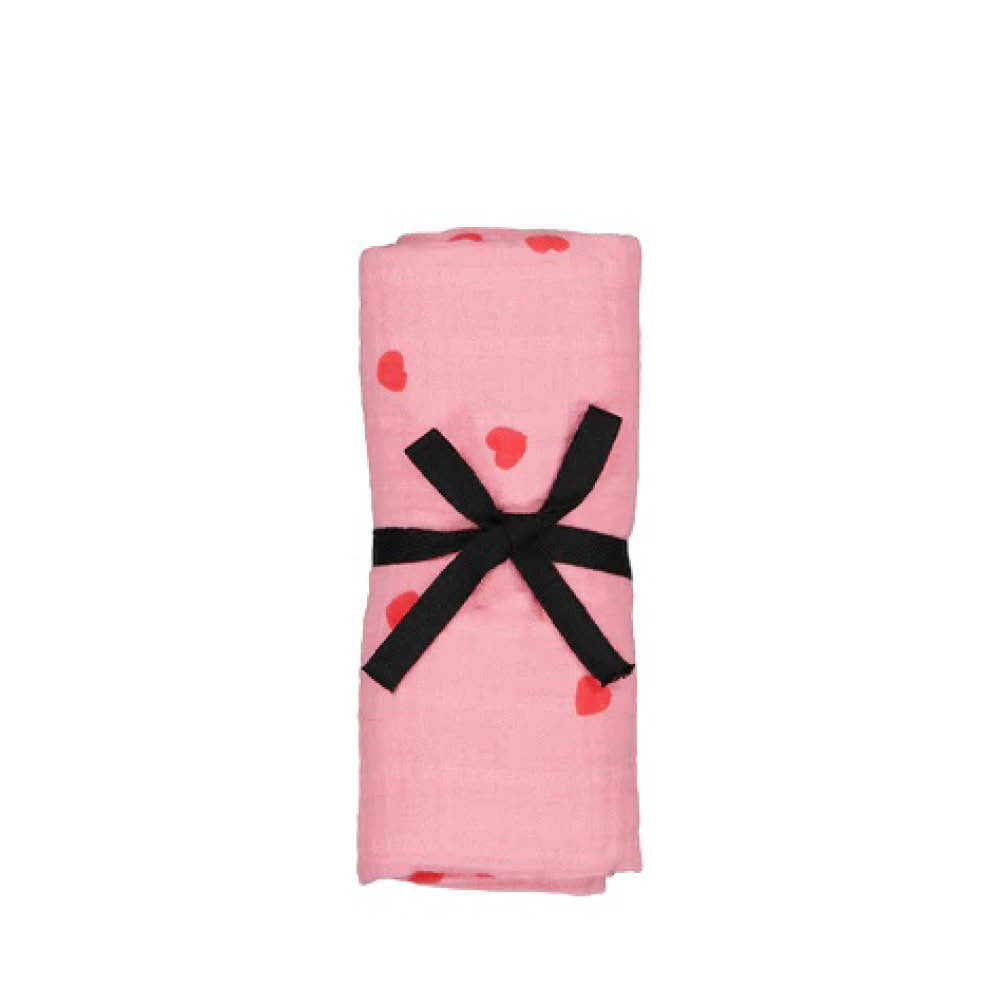 Lange en mousseline Bianca en coeur rouge/rose