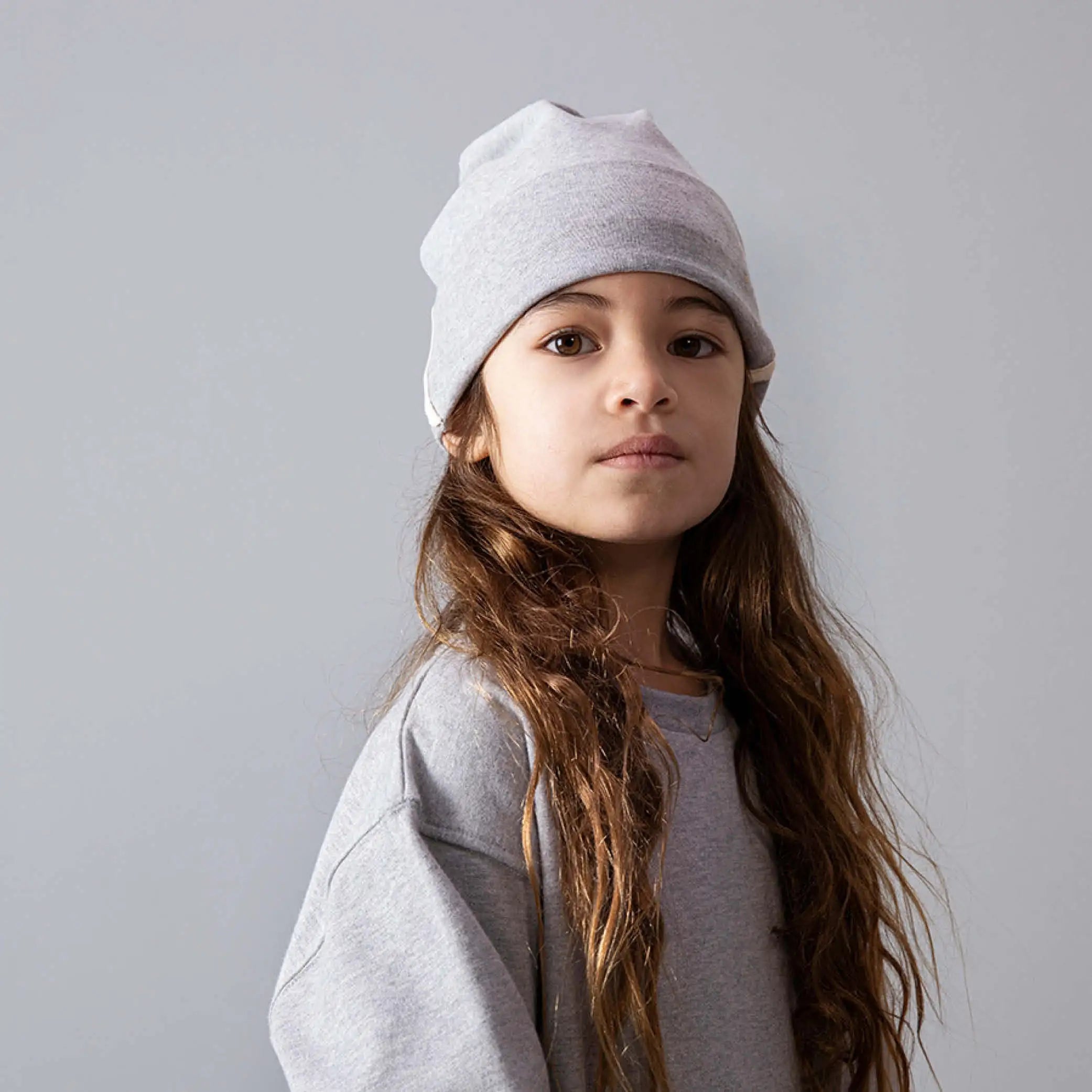 Bonnet in grey melange