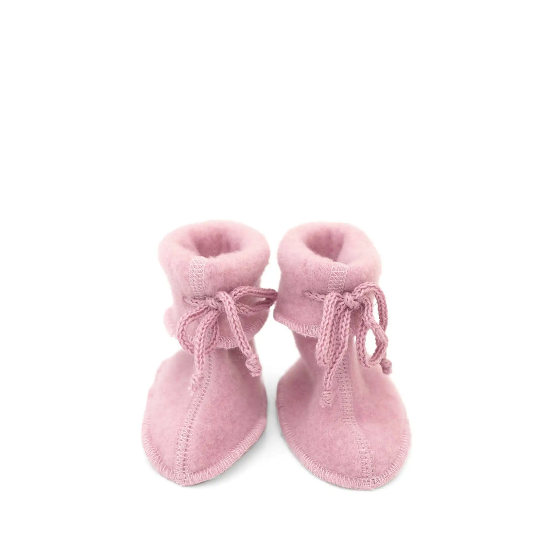 Baby Schühchen aus Wolle in rosenholz melange