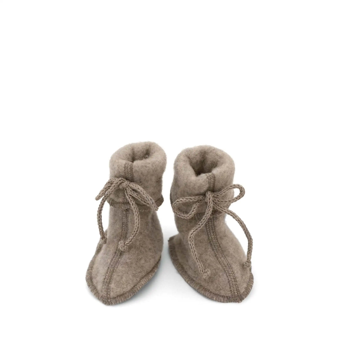 Baby Schühchen aus Wolle in walnut melange