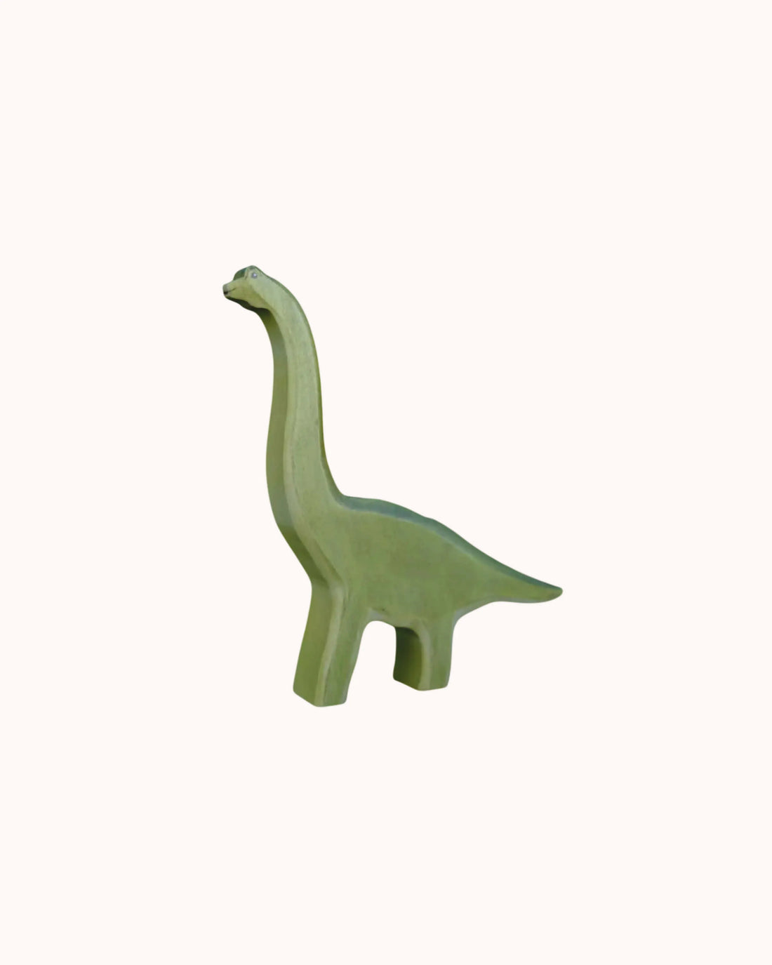 Holzfigur grüner Brachiosaurus