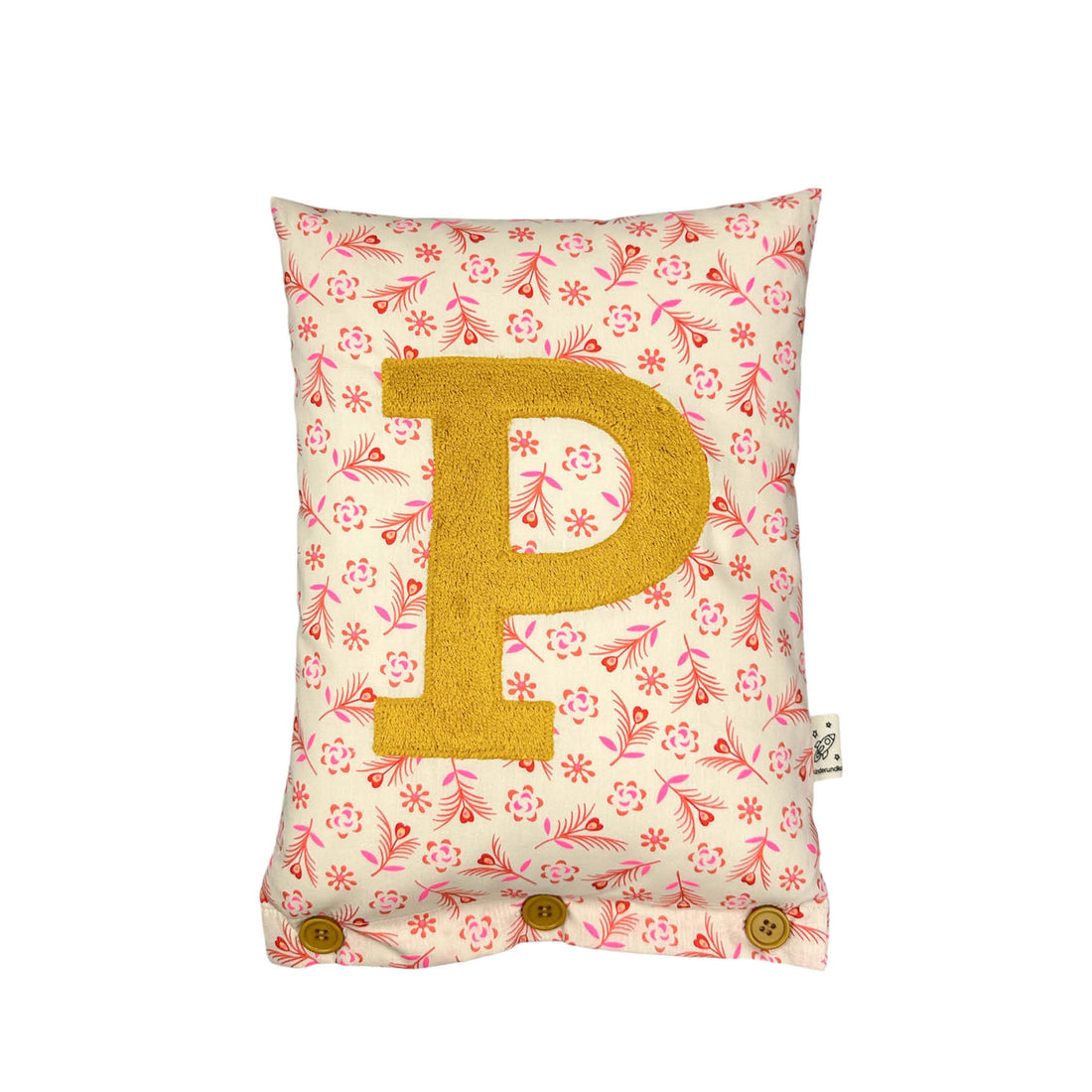 Letter Cushion Mustard Yellow on Gitane Ivoire