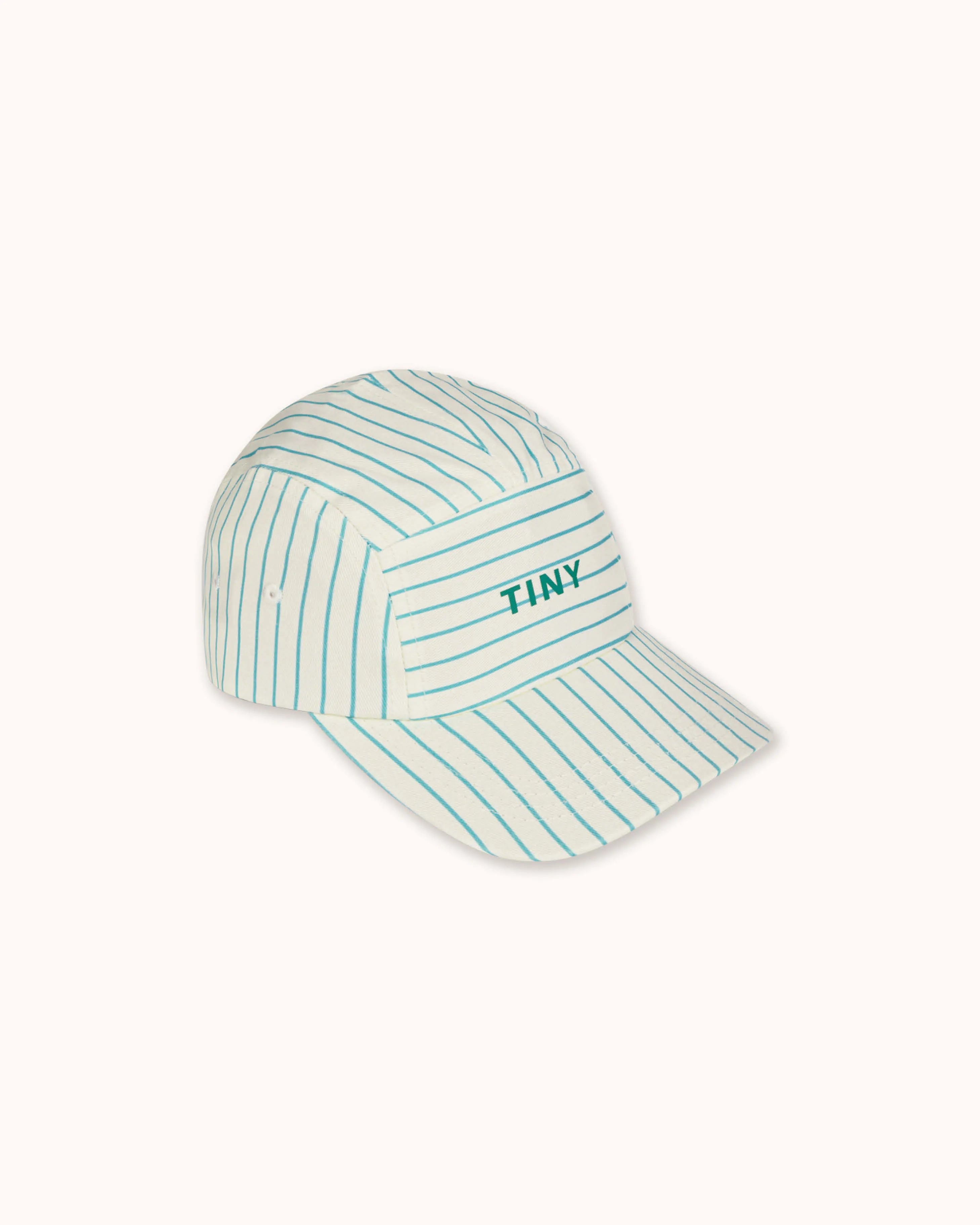 Cap in cyan gestreift