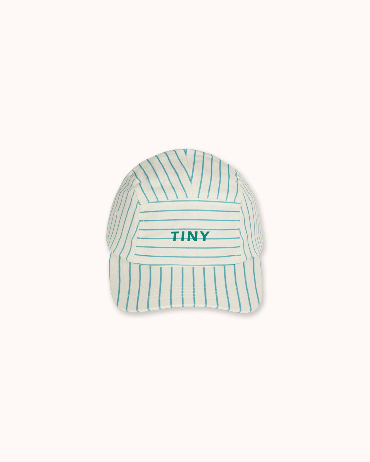Cap in cyan striped