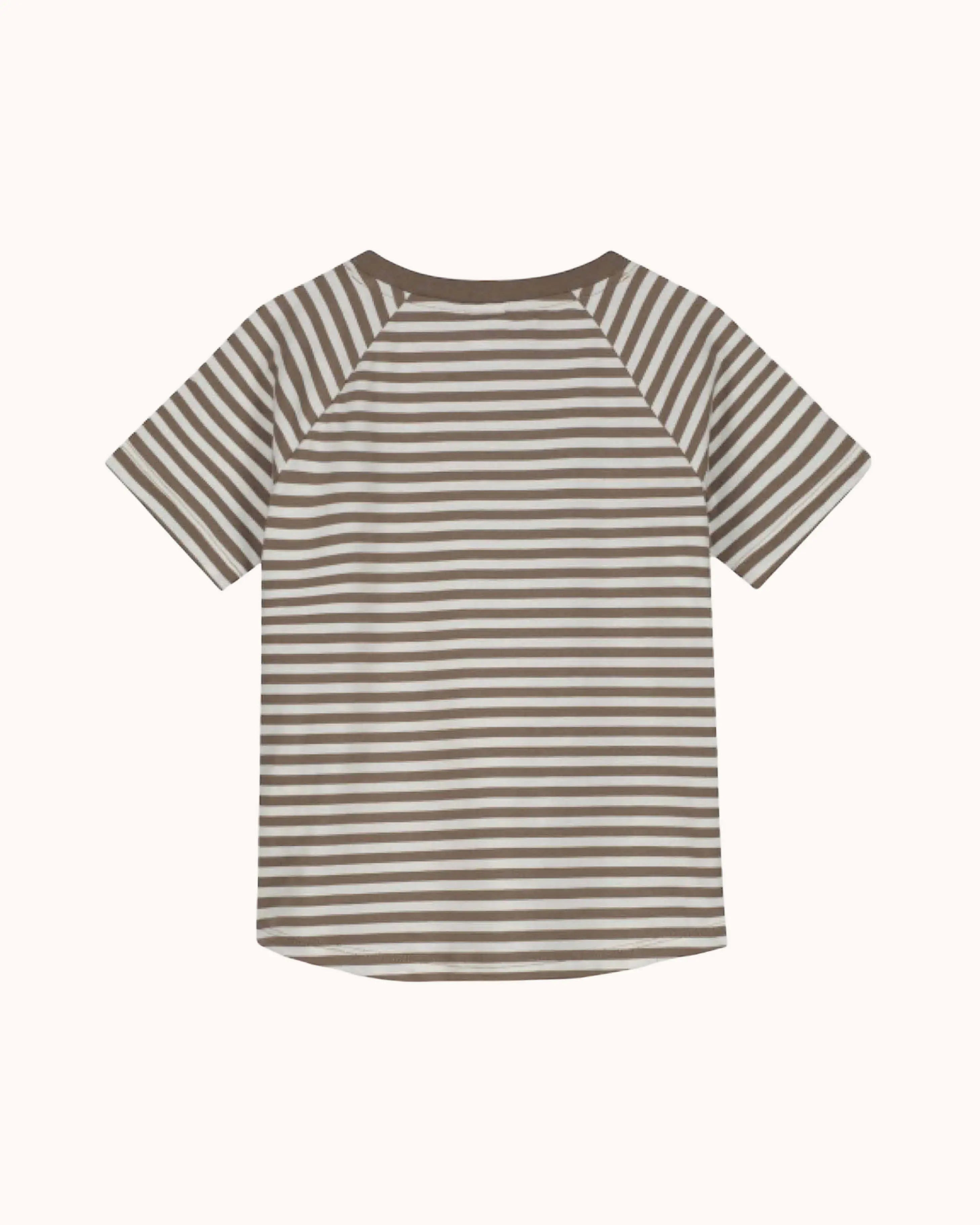Kurzärmliges T-Shirt in brownie/off-white