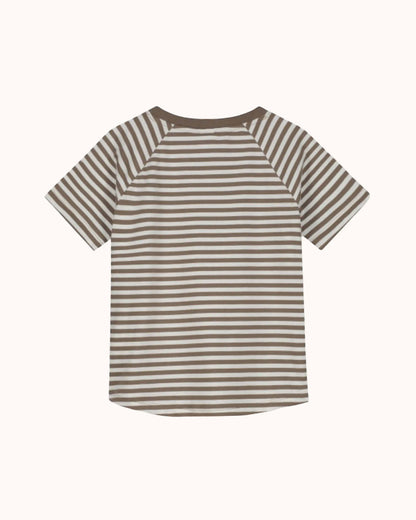 Short-sleeved T-Shirt in brownie/off-white