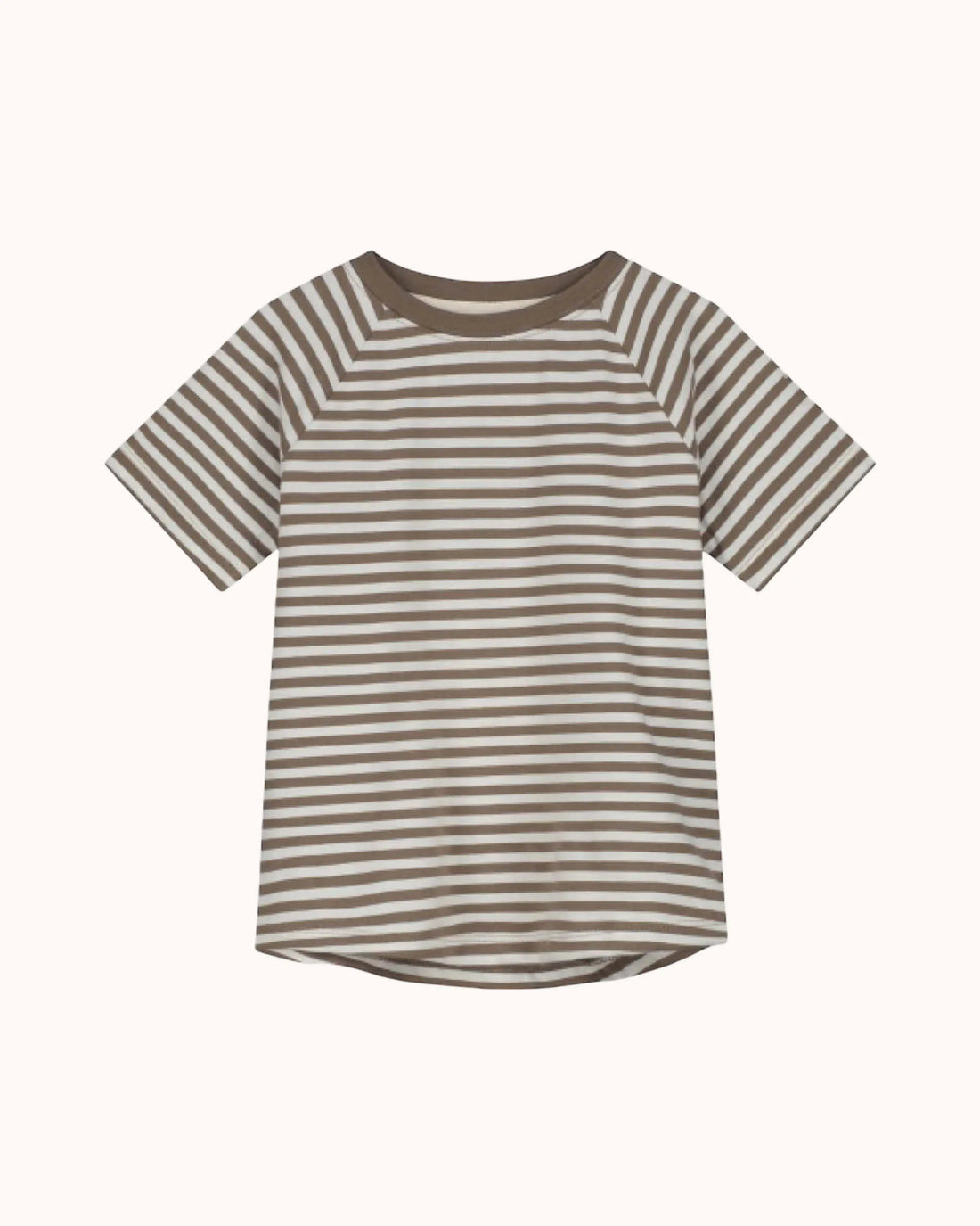 Short-sleeved T-Shirt in brownie/off-white