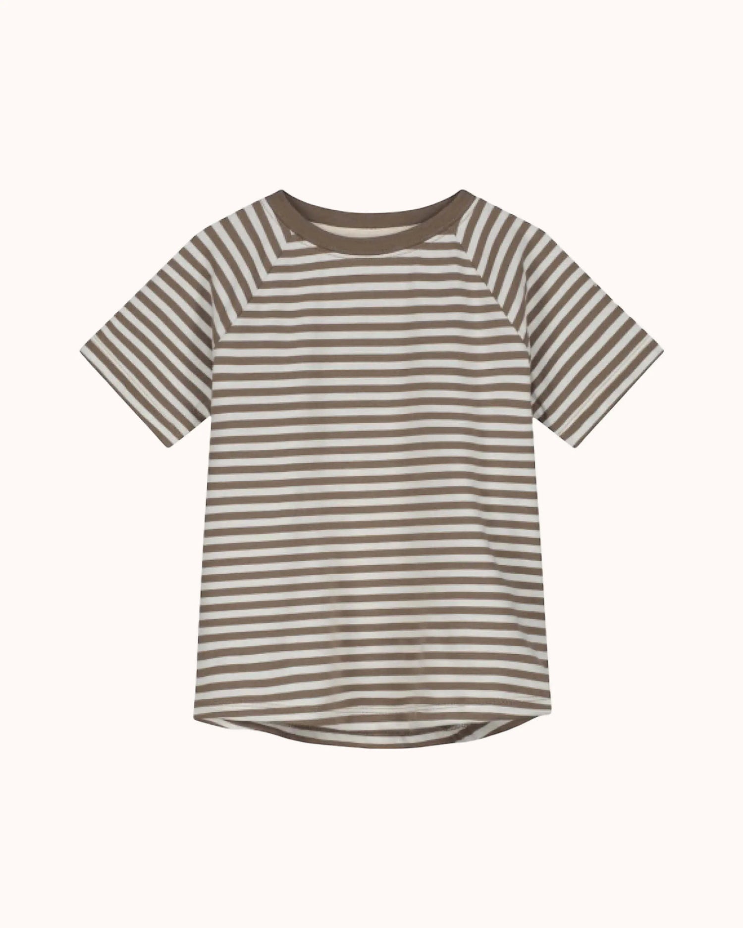 Short-sleeved T-Shirt in brownie/off-white