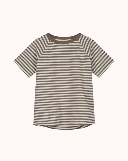 Short-sleeved T-Shirt in brownie/off-white