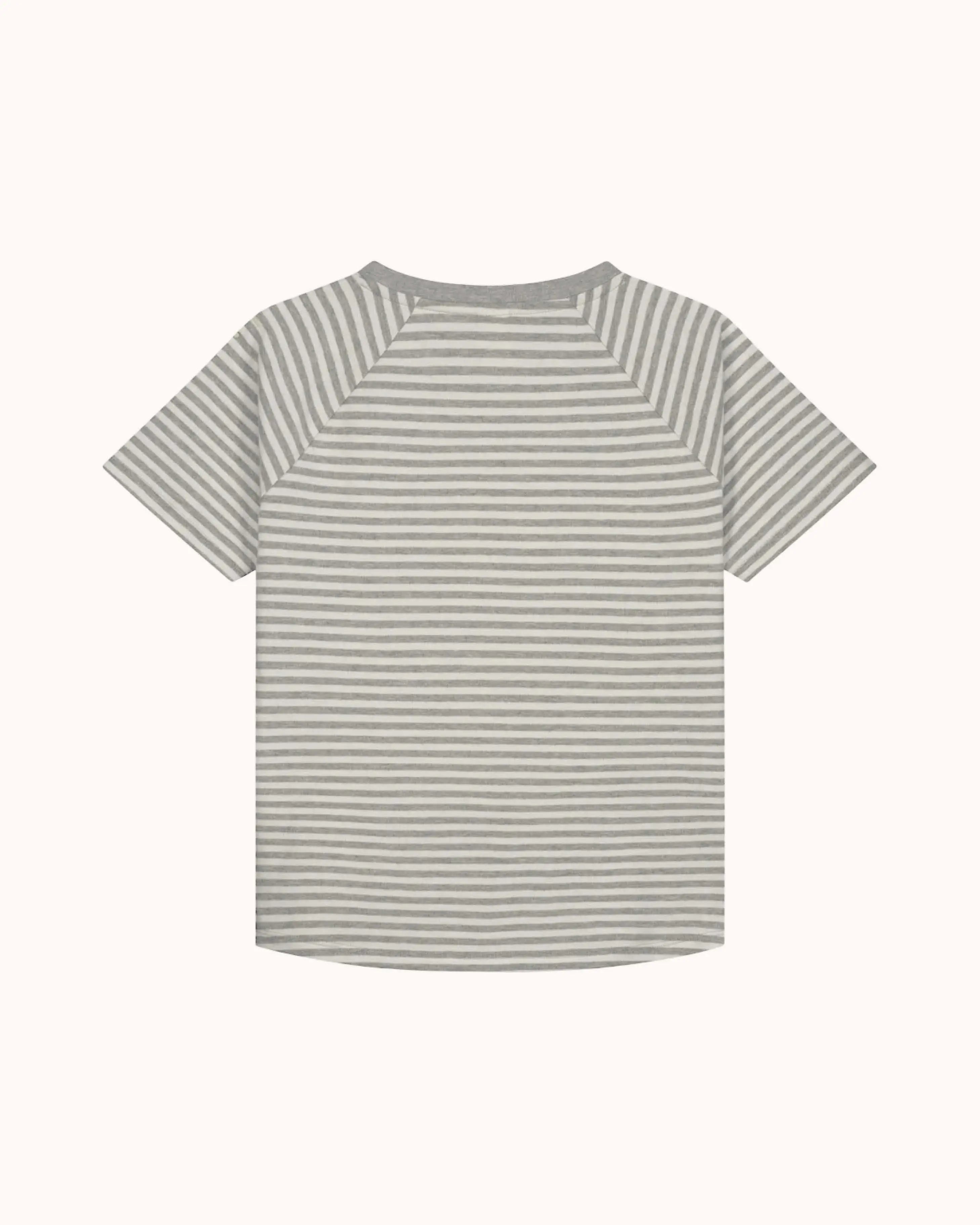Kurzärmliges T-Shirt in grey melange/off-white