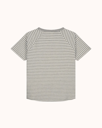 Kurzärmliges T-Shirt in grey melange/off-white