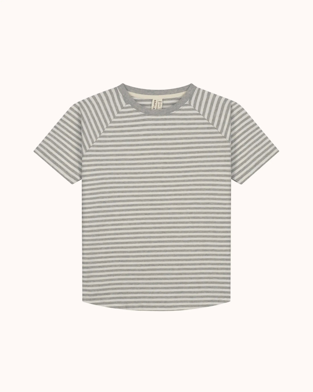 Kurzärmliges T-Shirt in grey melange/off-white
