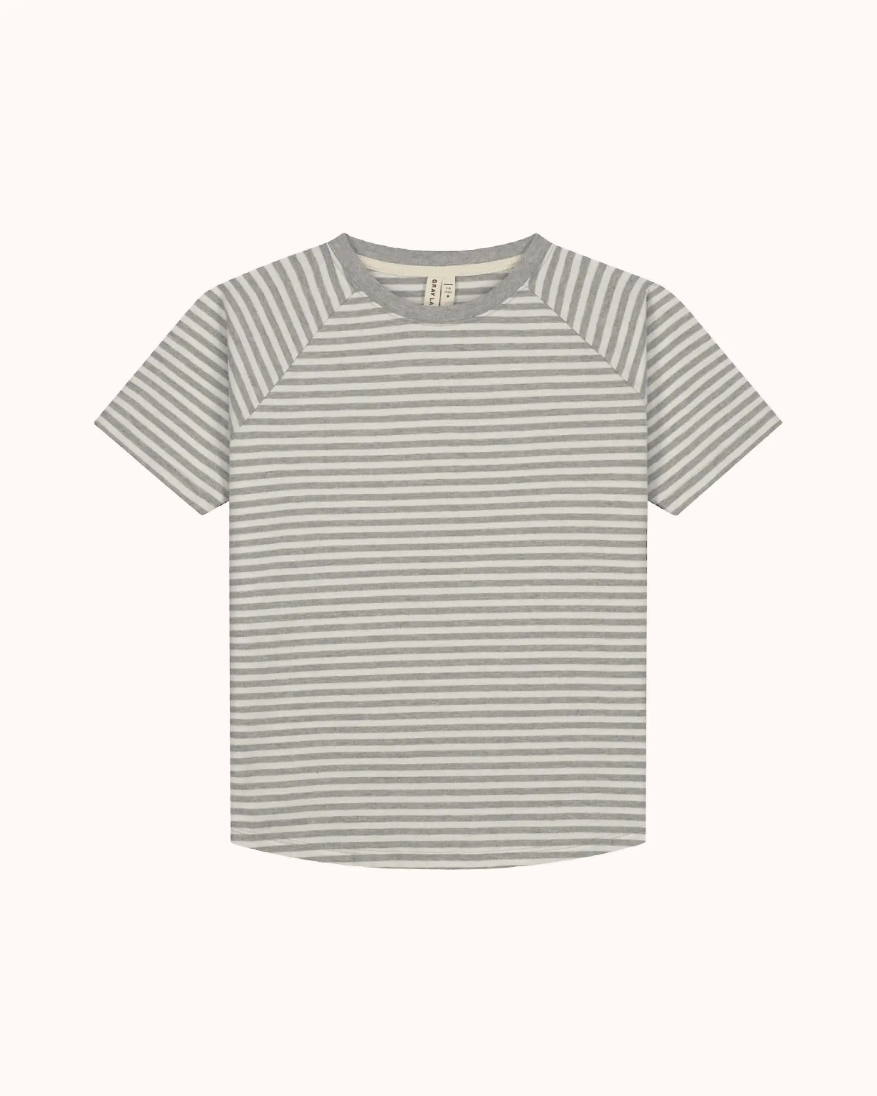 Kurzärmliges T-Shirt in grey melange/off-white