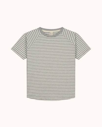 Kurzärmliges T-Shirt in grey melange/off-white