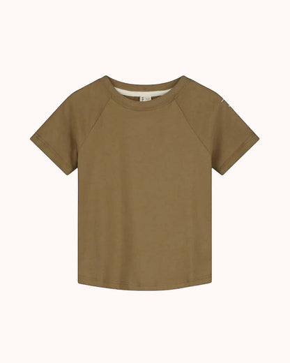 Kurzärmliges T-Shirt in peanut
