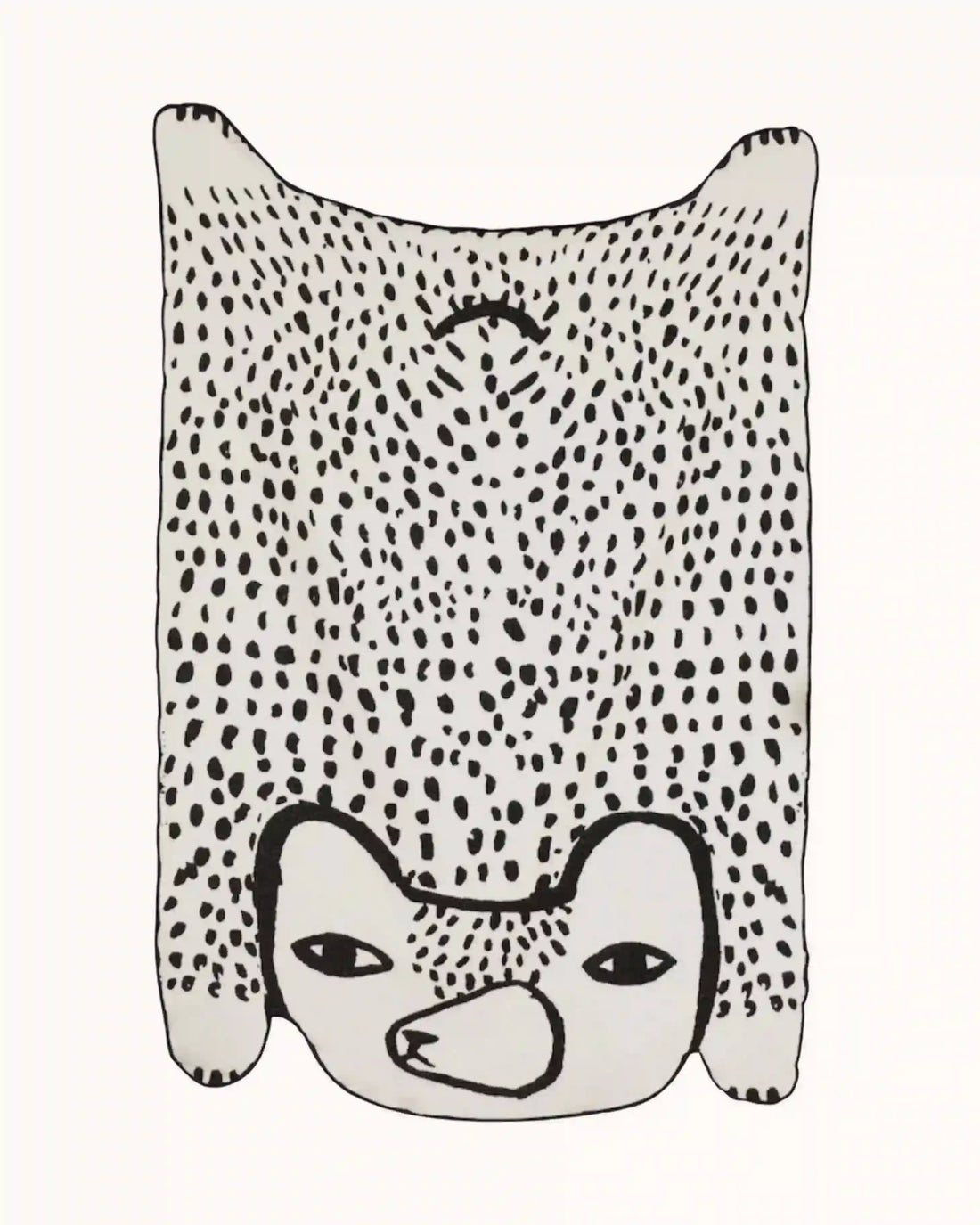 Knitted baby blanket in milk