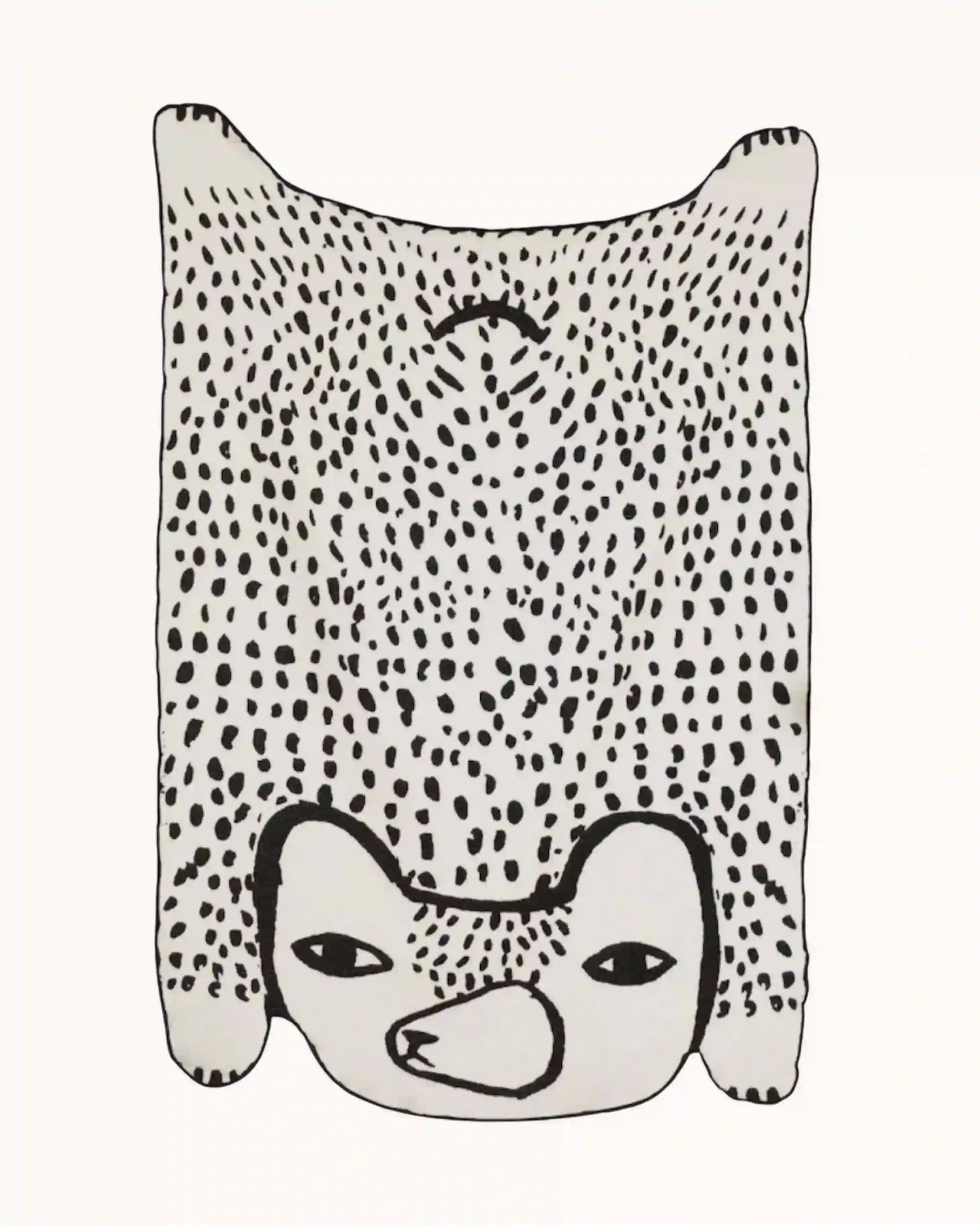 Knitted baby blanket in milk