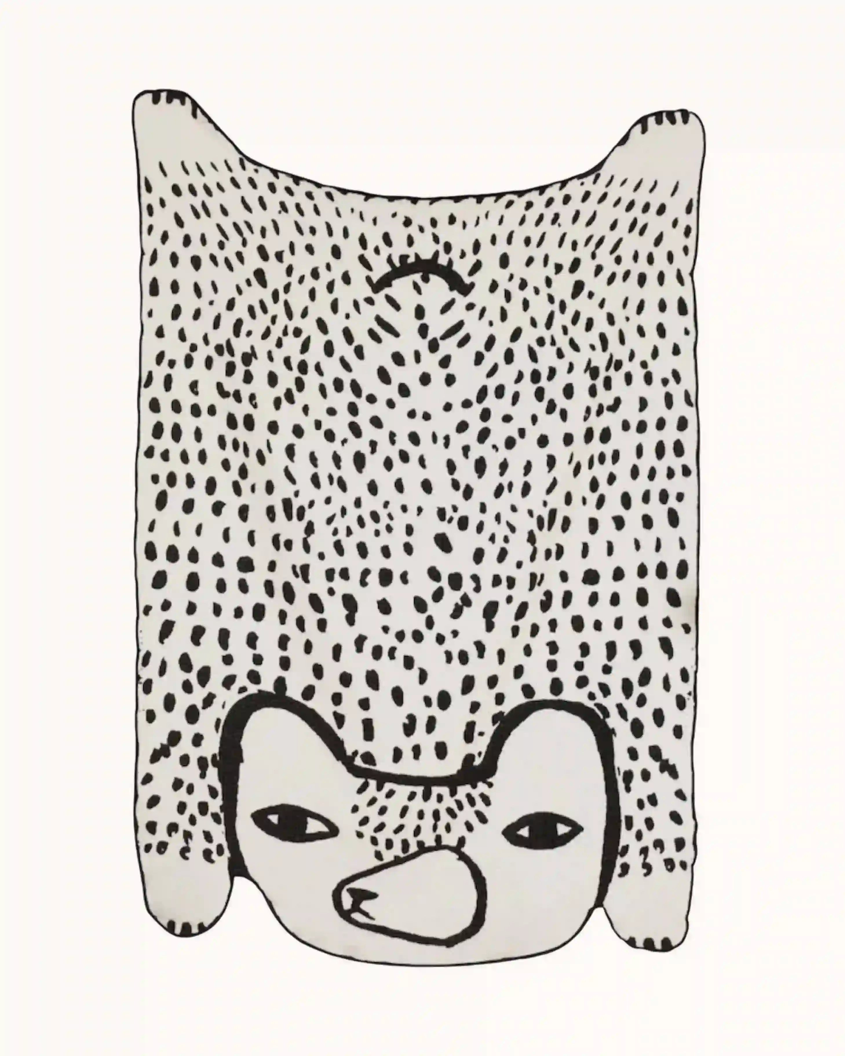 Knitted baby blanket in milk