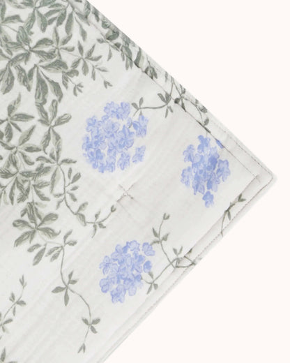 Filled Muslin Blanket in plumbago