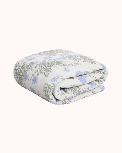 Filled Muslin Blanket in plumbago