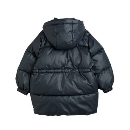 Schwarze Pufferjacke