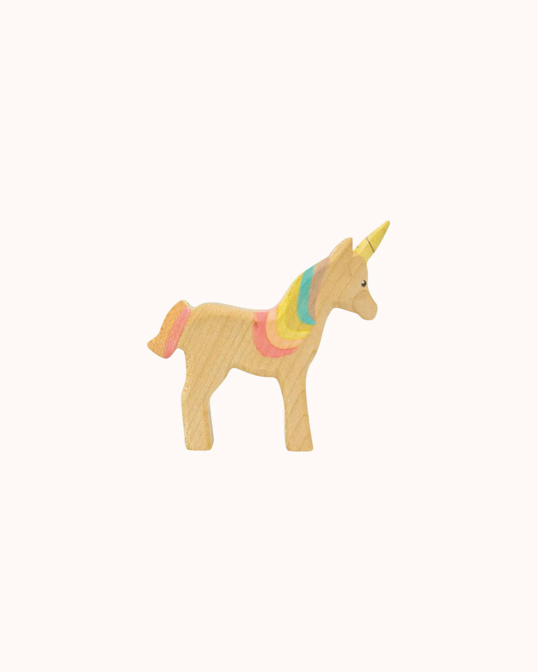Holzfigur kleines Regenbogen Einhorn