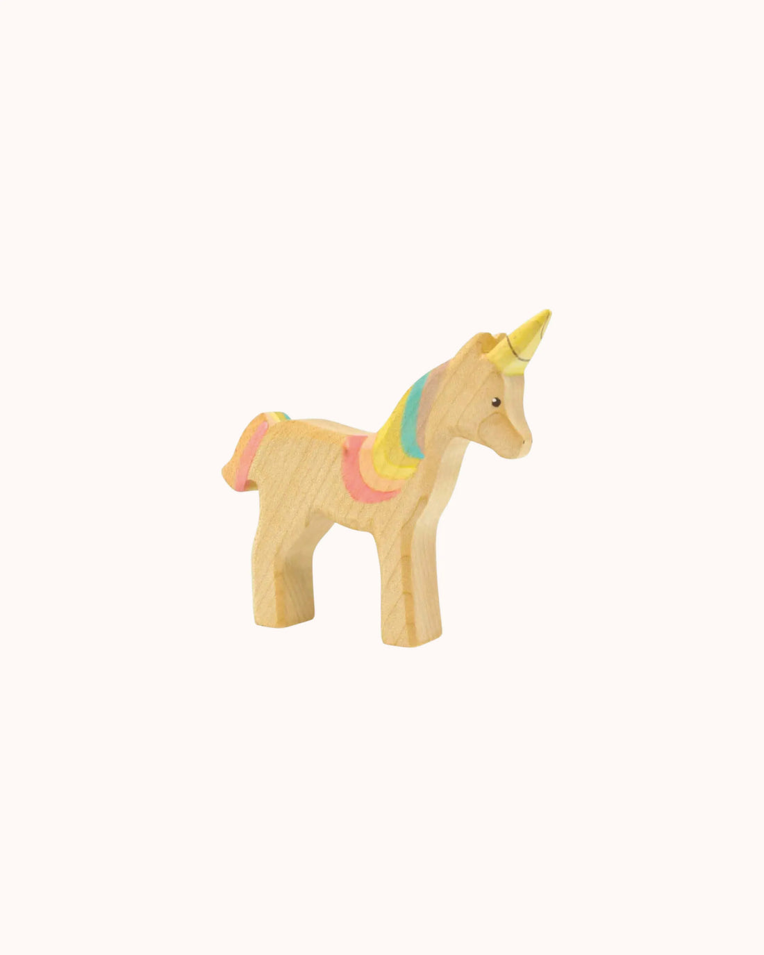Holzfigur kleines Regenbogen Einhorn
