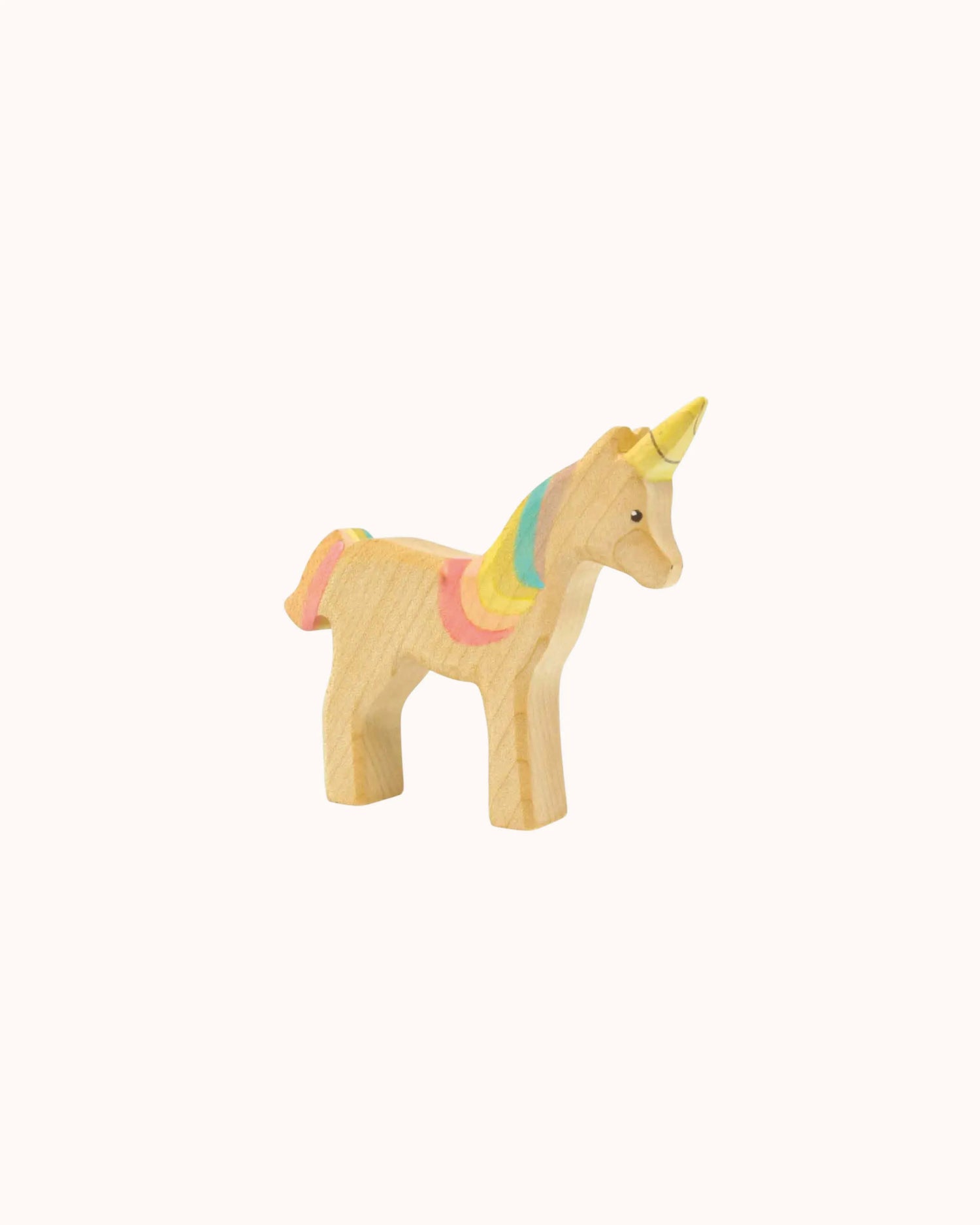 Holzfigur kleines Regenbogen Einhorn