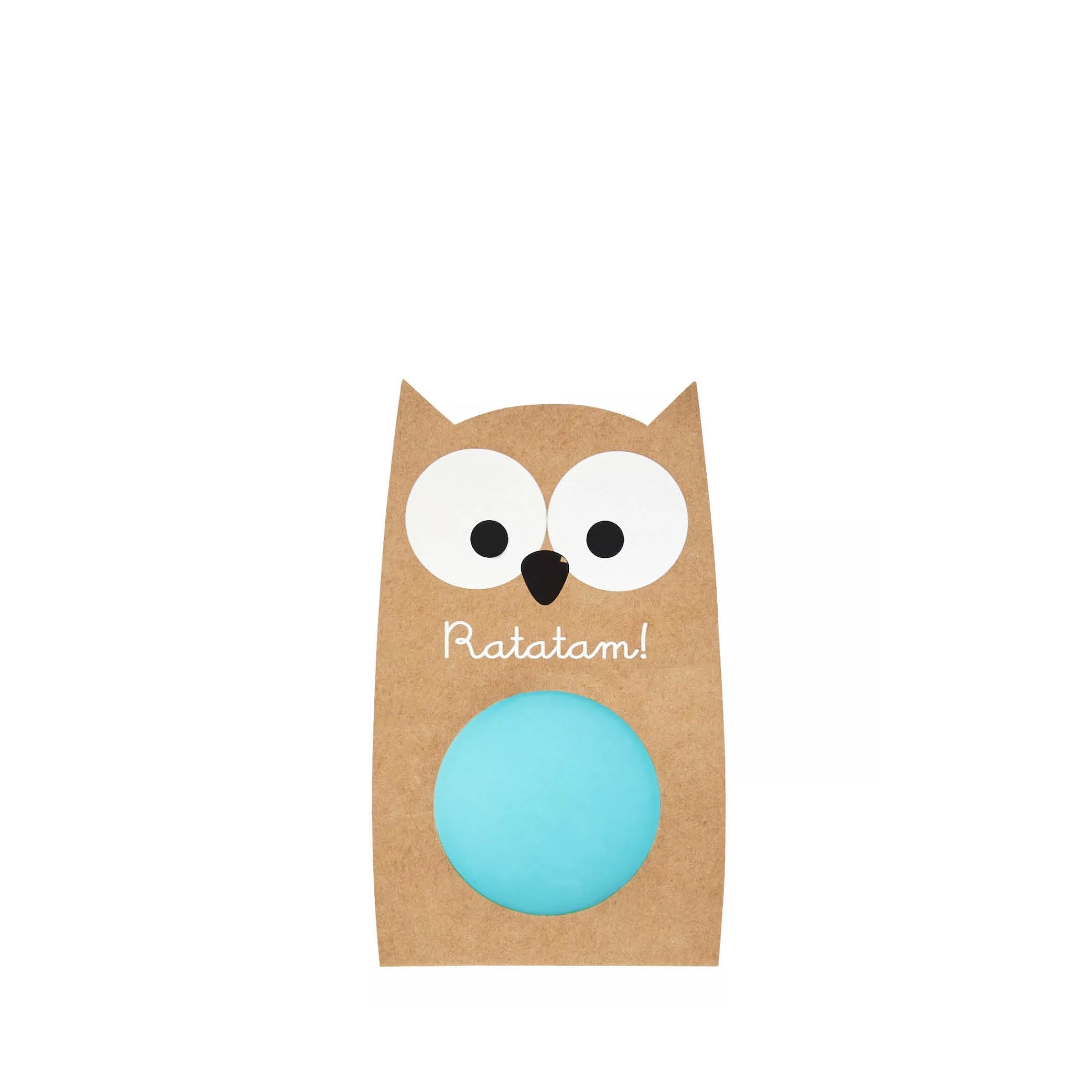 Owl Bouncy Ball in neon blue