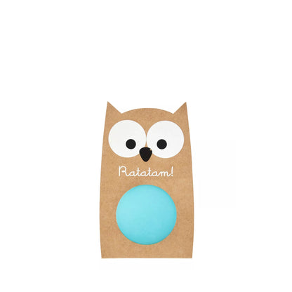 Owl Bouncy Ball in neon blue