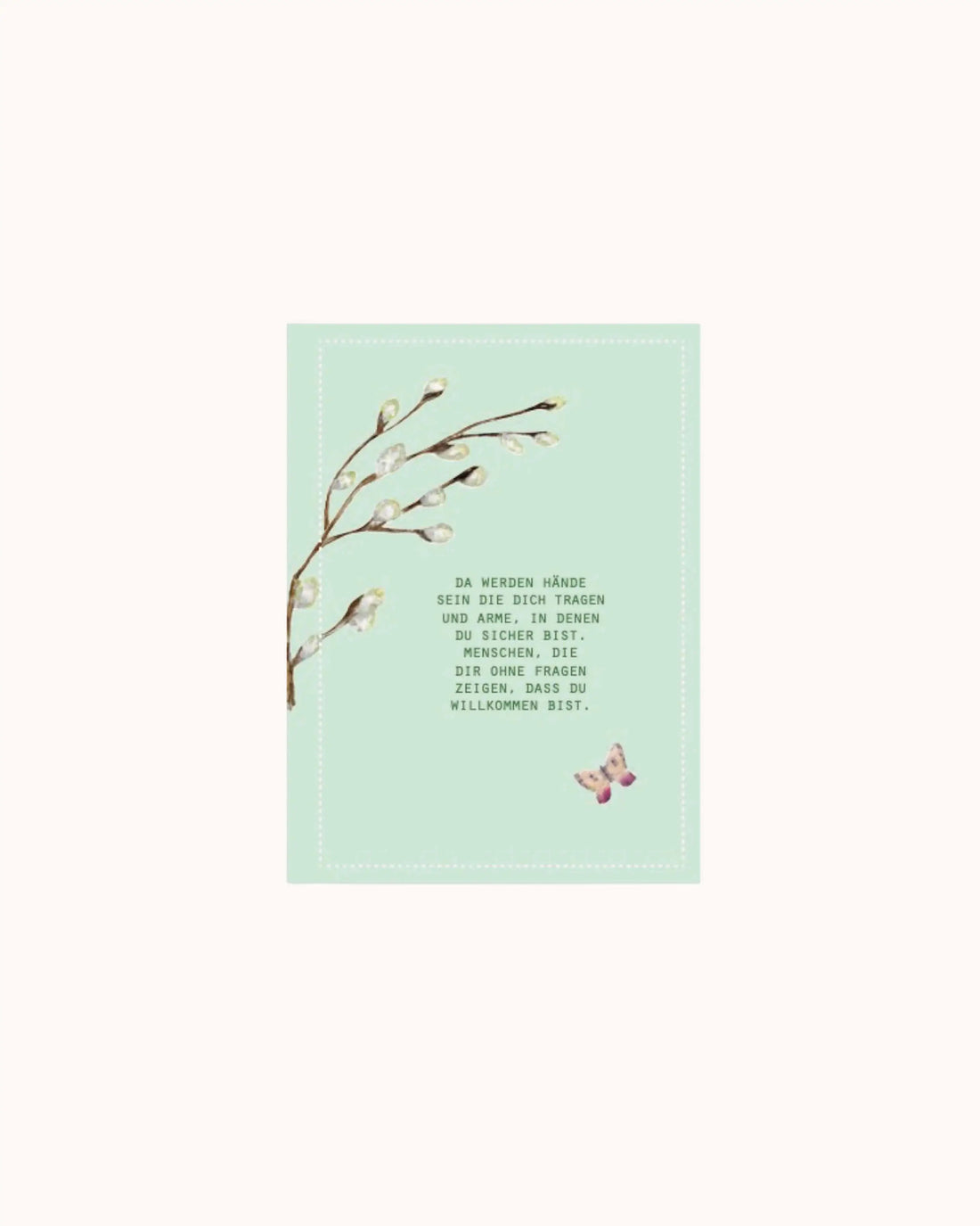 Faltbare Grußkarte, Frühlingserwachen