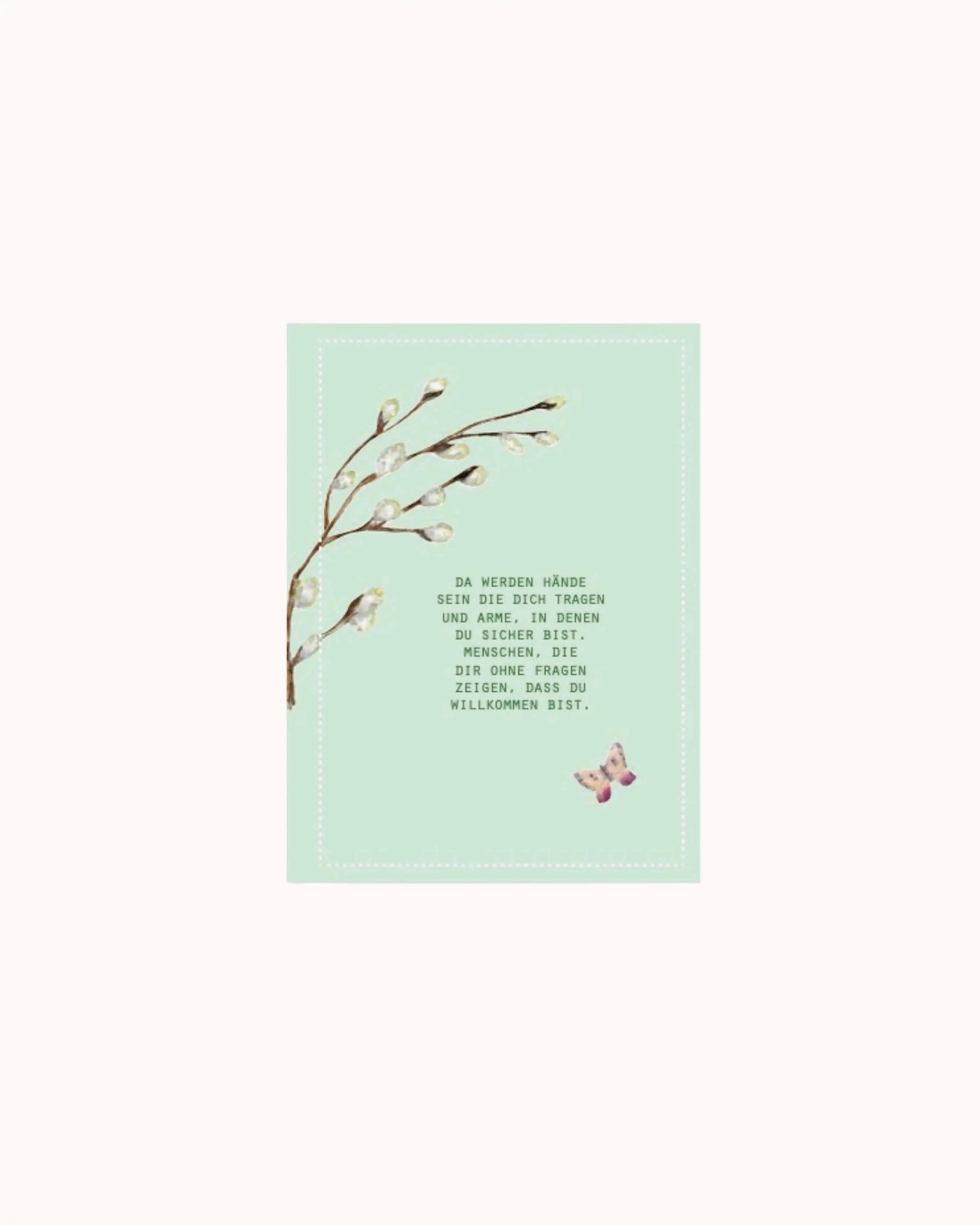 Faltbare Grußkarte, Frühlingserwachen