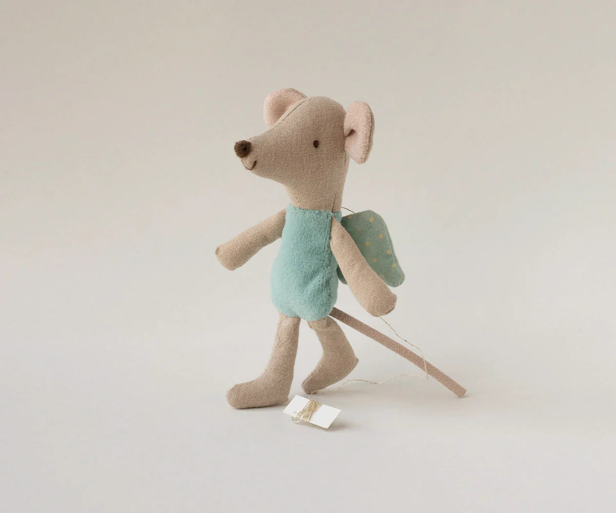 Kleine Schwester Fee Maus in mint