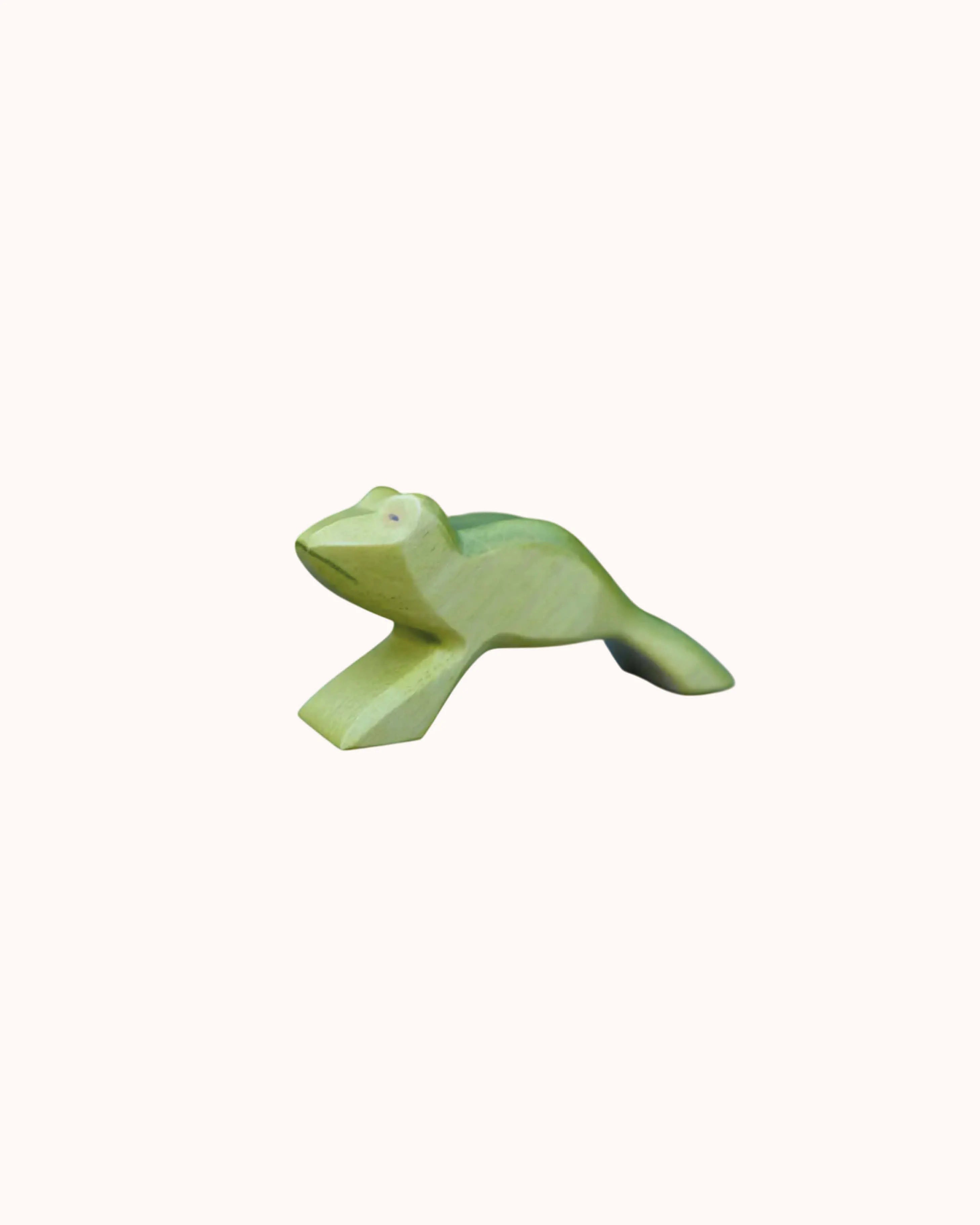 Holzfigur springender Frosch