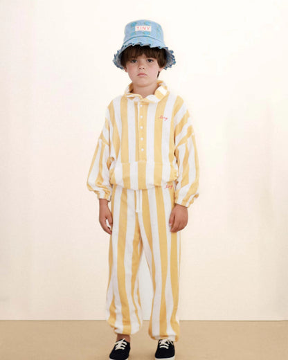 Towel Sweatpants in yellow stripes