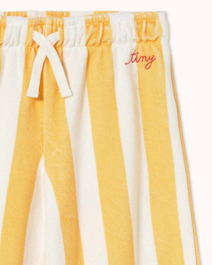 Towel Sweatpants in yellow stripes