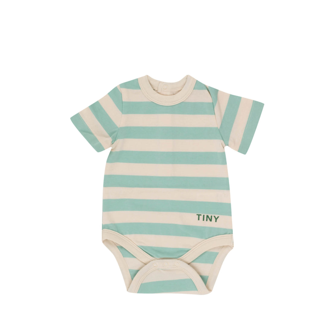 Baby Body emerald gestreift von Tiny Cottons