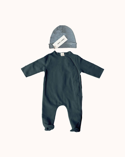 Neugeborenen Essentials Geschenkbox in blue gray