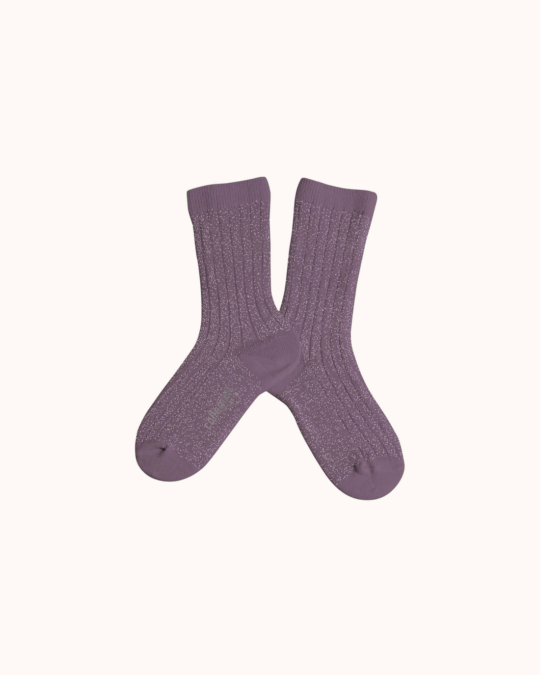 Gerippte Glitzersocken Victoire in glycine du japon