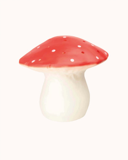 Große Pilzlampe in rot