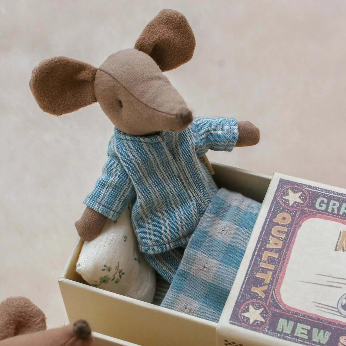 Großer Bruder Maus in Streichholzschachtel, braun