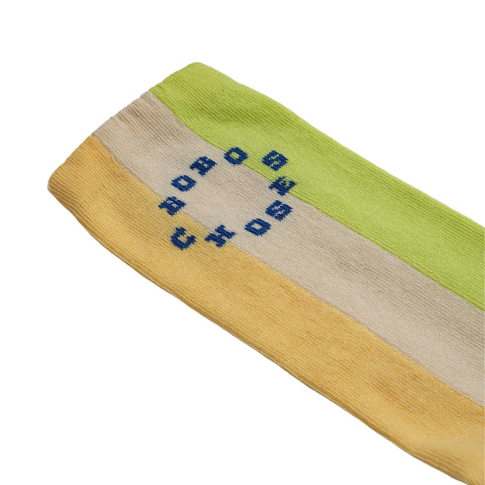 Long Socks in light green/yellow striped