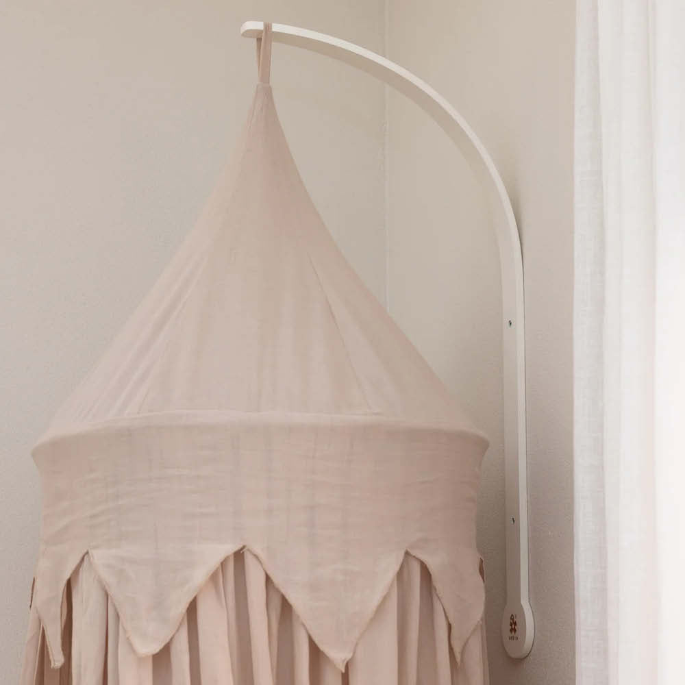 Wall Bracket for Bed Canopy in white